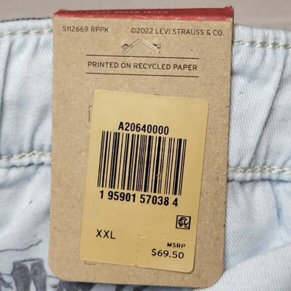 Levi's Stay Loose Boxer Taper Jeans Men's Size XXL Blue Medium Wash Elastic Wais - Picture 6 of 13